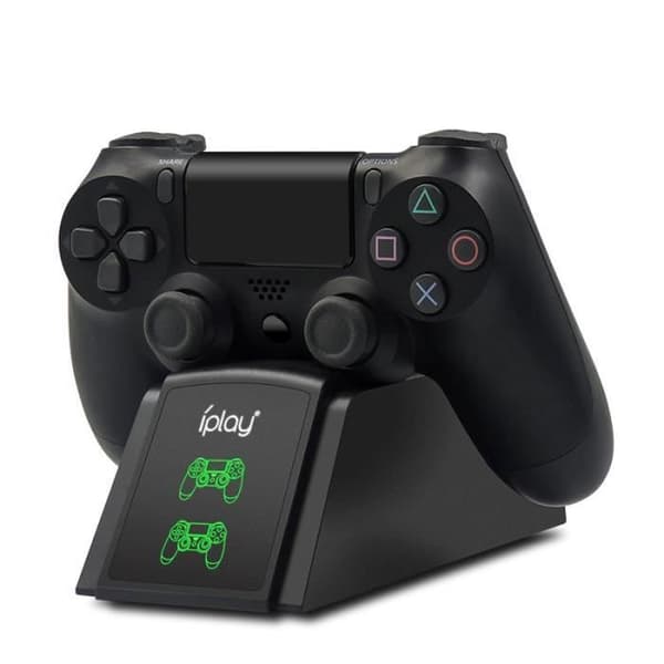 PS4 Controller Oplader, PS4 Oplader med USB-kabel og LED-indikator, PS4 Controller Stand til PS4/PS4Pro/PlayStation4/PS Slim
