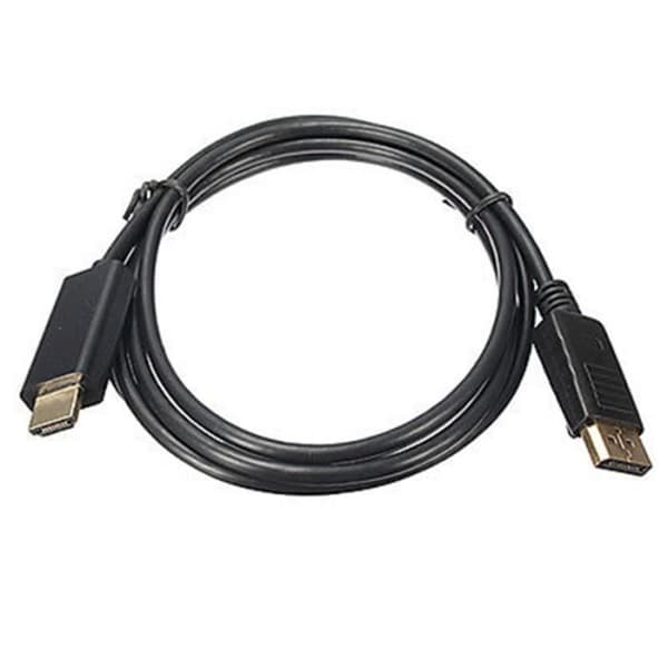 1,8 m HD 1080p DisplayPort DP han til HDMI han AV-adapterkabel til bærbar computer sort