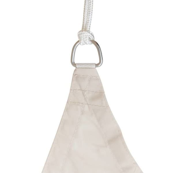 Trekantet \"Curacao\" solseil, hvetefarge, 3 x 3 x 3m, polyester - Hespéride