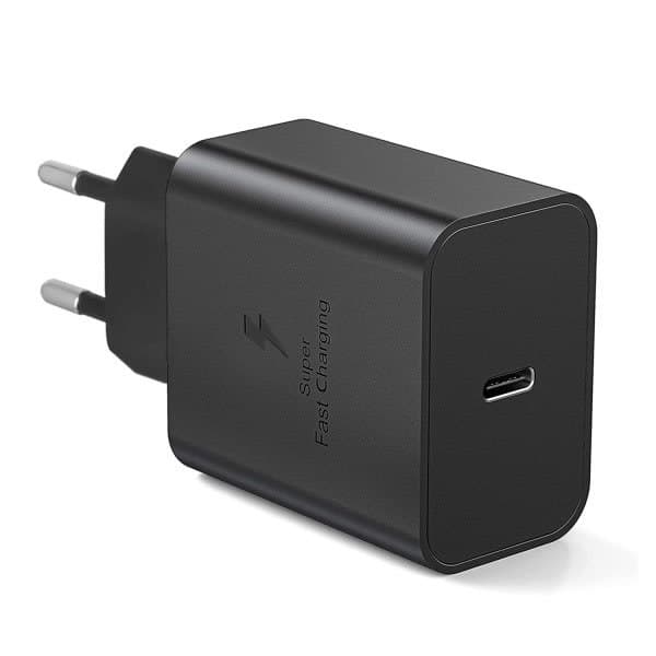 Hurtigoplader 45W til Samsung USB-C + 2M USB C Kabel - EU - Sort