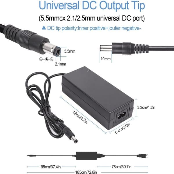 42V 2A DC oplader strømforsyningsadapterstik til 36V elcykel lithium batterioplader til 36V li-on batteripakke diameter