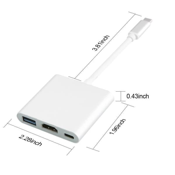 USB-C til HDMI-adapter - Apple - 4K - USB 3.0 - Macbook-kompatibel - Grå