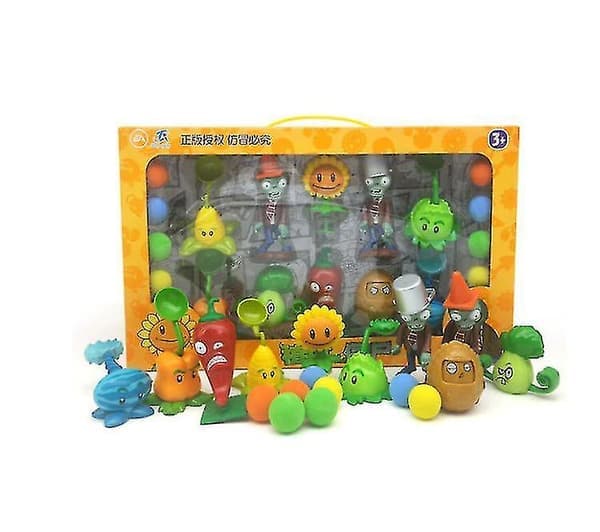 Plants vs. Zombie Leksaker Komplett Set Silikon Anime Figur Barndockor