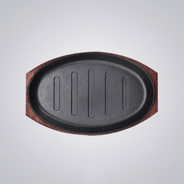 Kødvarmeplade med bambusbakke, Fastar grillpande, grillpande