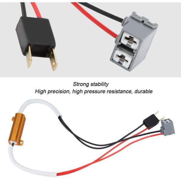 2 stk LED-dekoder – 50W 6Ω H7 feilfri motstand – Kompatibel med frontlykter og tåkelys