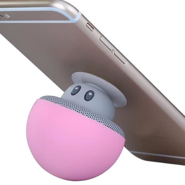 Mini trådløse champignon Bluetooth-højttalere - Vandafvisende - Pink