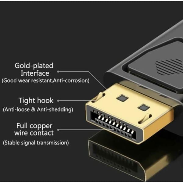 DisplayPort til HDMI-konverteradapter - INSTEN - 4K - Han til Hun - Sort