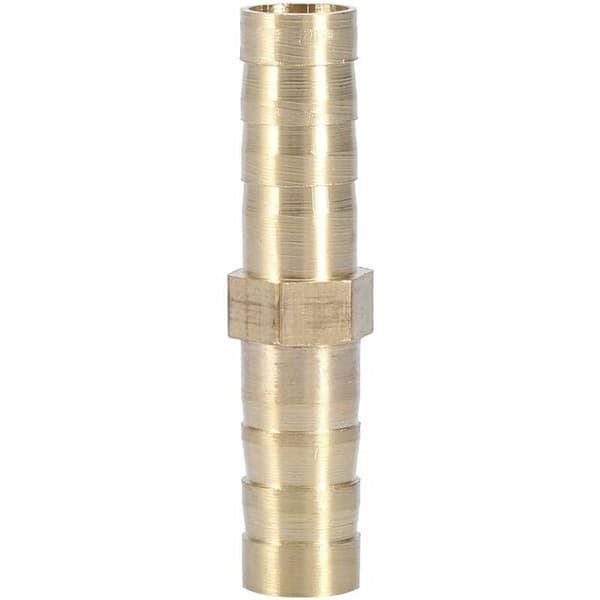(6mm 10 stk) Tovejs lige rørfitting med modhager Messingfitting Rørforbinder Samling 6/8/10/12/14/mm