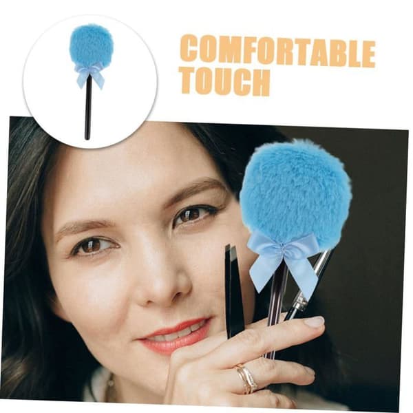 makeup puff, makeup sponge, compact powder case, makeup sponge, foundation sponge, blue plush toy