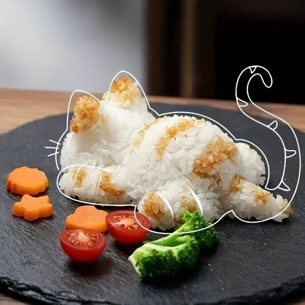 1 sushiform formet som en katt