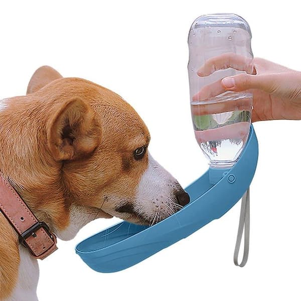 Utomhus vattenflaska för hund, 550 ml bärbar vattendispenser