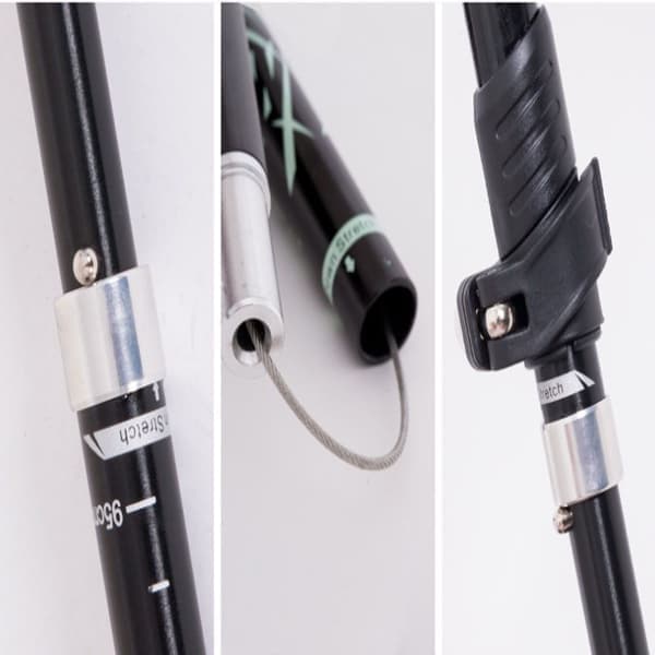 Trekkingstave Sammenfoldelige Vandrestave - Trekkingstave i Aluminiumslegering med Quick Release System, Teleskopiske, Sammenfoldelige, Ultralette til Vandring Blue short