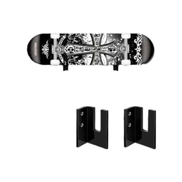 2-delt skistativ – 4 mm rustfrit akryl – Nem skruemontering – til garage, stue og kontor – sort