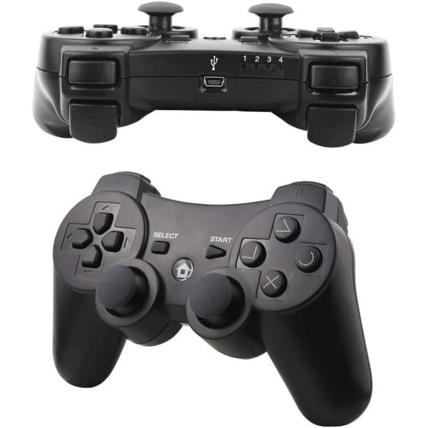 Diswoe Trådløs Bluetooth Controller til PS3, 6-akset Gamepad til Playstation 3, Bonus Gratis Opladerkabel, Wi
