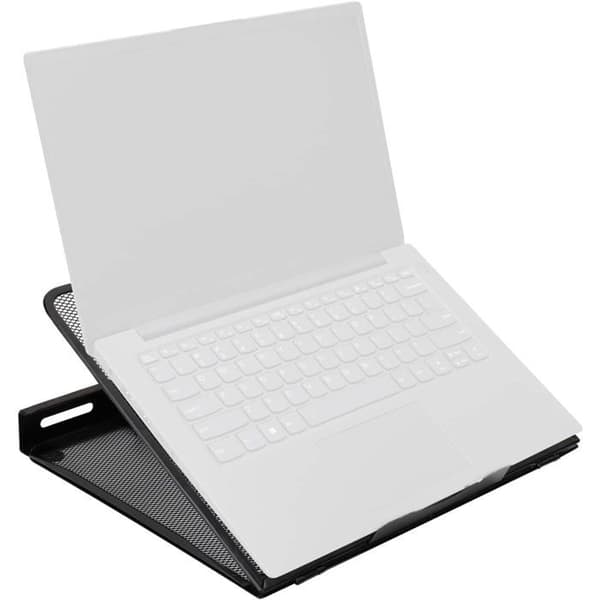 Ergonomisk, ventileret og justerbart laptopstativ, 33 x 28,7 x 18,5 cm, sort