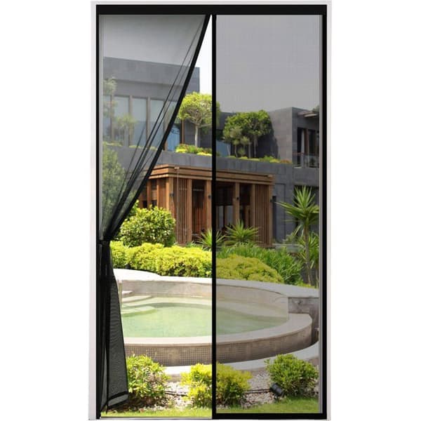 Magnetisk dörrgardin - MICHAEL NETWORK TECHNOLOGY - 120x210 cm - Svart - Myggavvisande - Polyester