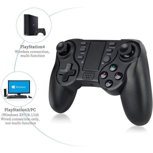 Trådløse controllere til PS4 - Seks-akset bevægelsessensorfunktion, integreret farve-LED - A4