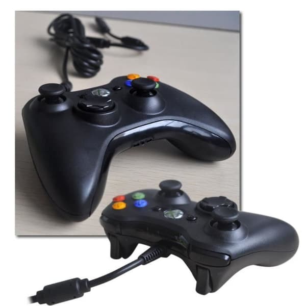 Gamepad - Microsoft - Xbox 360 - Trådbunden - Svart - PC-kompatibel
