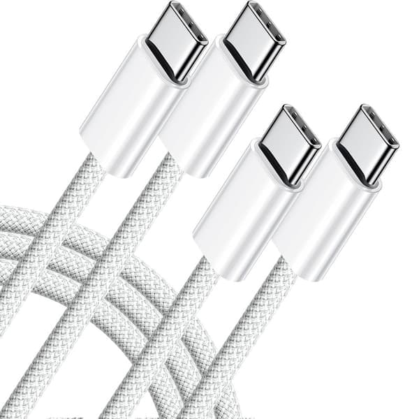 2-pack 3FT USB-C till USB-C-kabel - Certifierad snabbladdningskabel för iPhone 15 Pro Max, Samsung S23, iPad Pro, MacBook Air