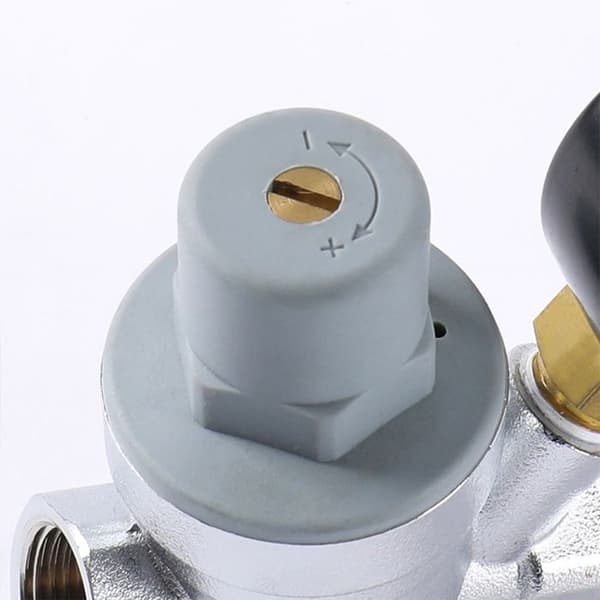 Justerbar 15 mm regulator med 0-10 bar trykmåler