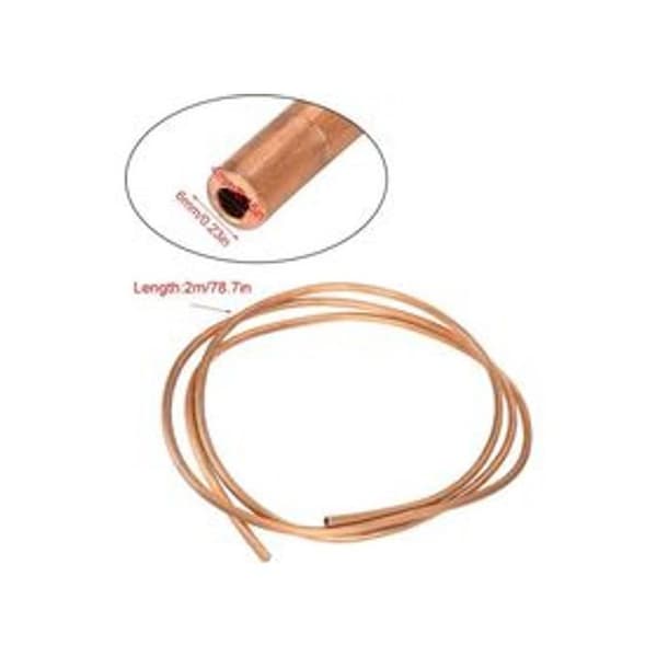 T2 kobberrør – 6x4mm fleksibelt – til aircondition, køling – 2m