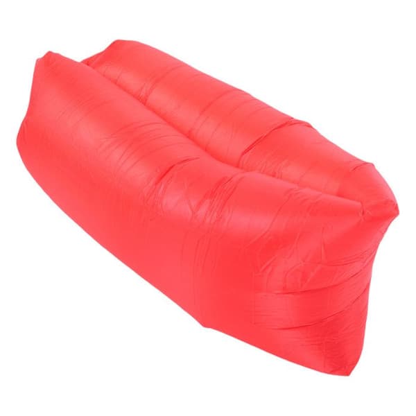 Sammenklappelig oppustelig sofa – pustes op på 3 sekunder – Ergonomisk – til strand, camping, picnics – Rød