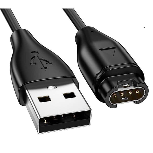 USB-lader - Garmin Fenix 5/6 - Kompatibel Forerunner 935/945 - Svart - 100-240V