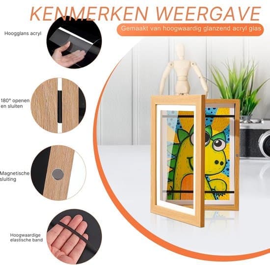 Utskiftbar A4 Tegneramme - Tre Kunstutstilling for Barnekunst - Morsdag