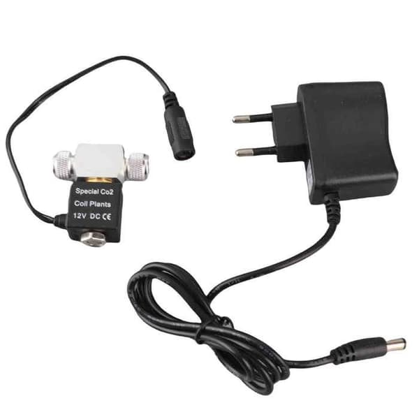 Lydløs 12V CO2 magnetventil – W00-05B-EU – Dobbeltudtag 4×6 mm M10×1 – til beplantede akvarier