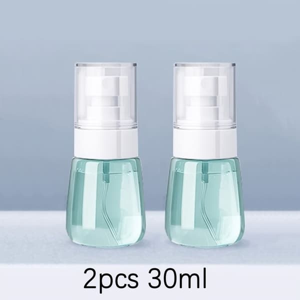 Set om 2: Transparenta och bärbara resesprayflaskor (blå) – Parfymatomizers (30 ml)