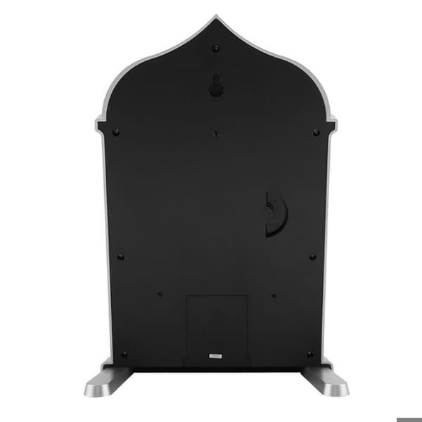 Böneklocka – Azan 1500 städer, månkalender, LCD-bakgrundsbelysning – för hem, moské – silver