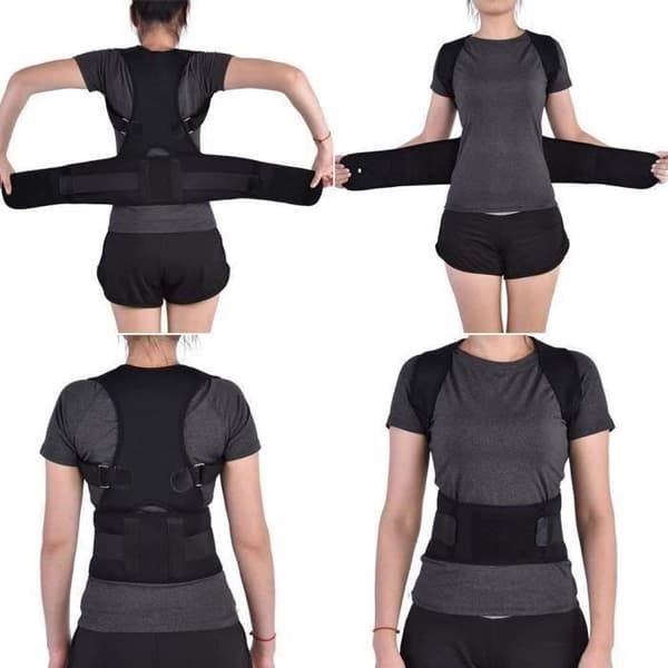Holdningskorrigerer - Rygkorrektion - Magnetisk Terapi - Sort - Unisex