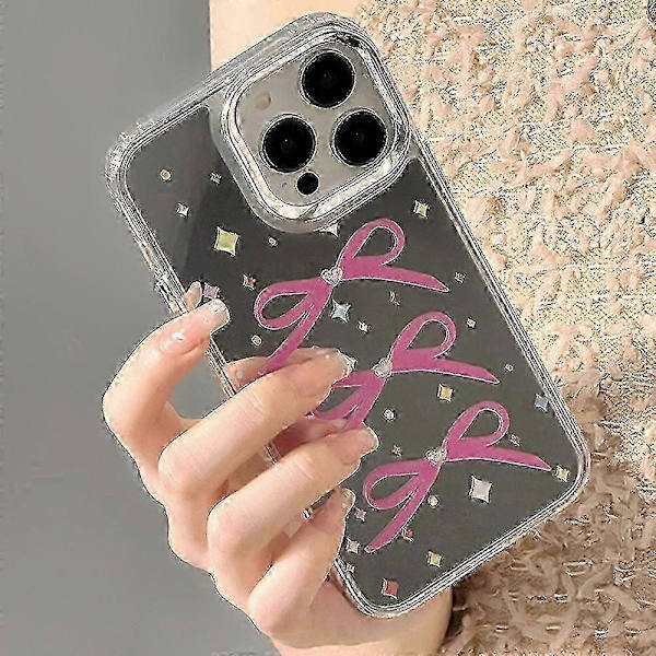 Fantasy Mirror Bowknot Chain Apple Phone Case Full Coverage Shockproof iPhone 7Plus 8Plus iPhone 13 Pro
