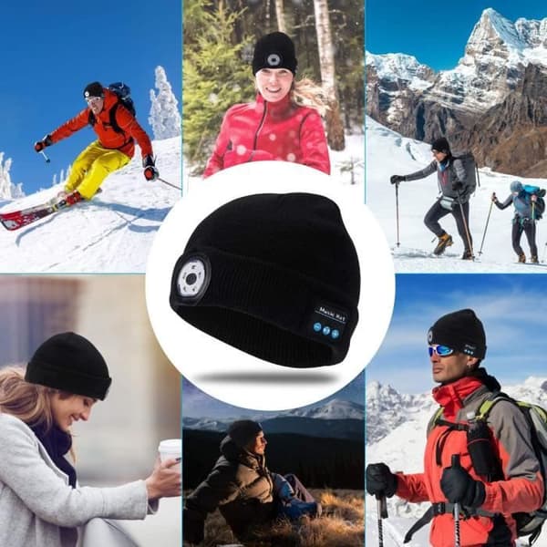 Leytn® Bluetooth LED musse, trådløs musikkhatt for menn og kvinner