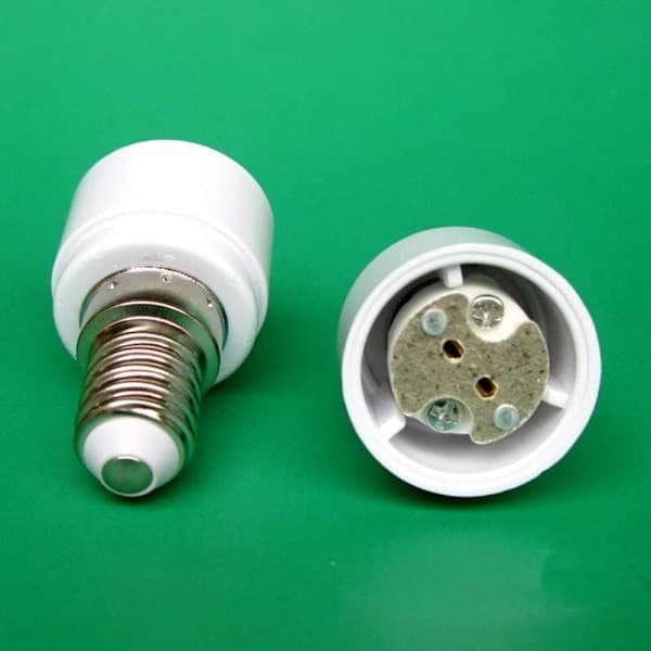 4-pak E14 til G4 MR16 GU5.3 GU4 base adapter til LED eller halogenlamper