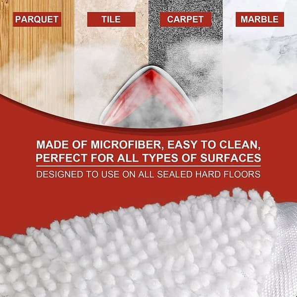 3 stk. mikrofiber moppepuder erstatningsklude til dampmoppe