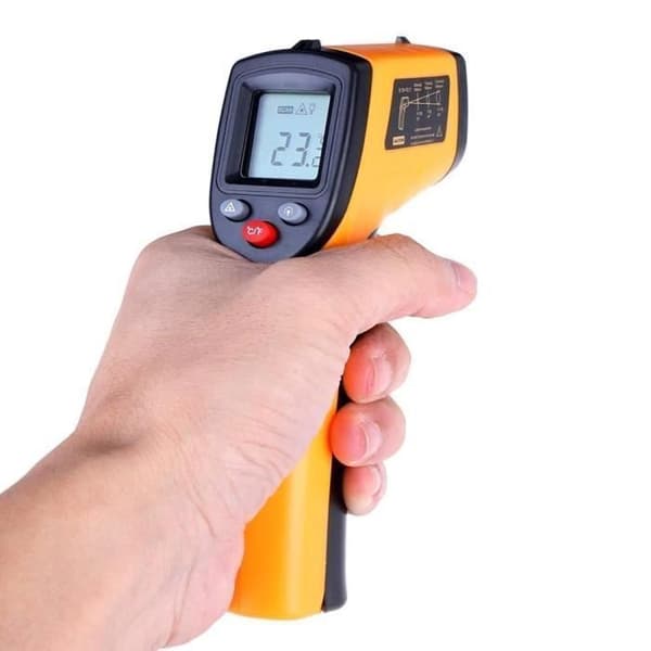 Infrarødt termometer - Laser - Temperatur -50 til 400°C - Bakgrunnsbelyst LCD-skjerm