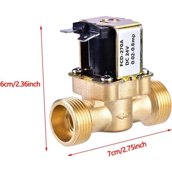 24V 3/4\" Normalt Lukket Elektrisk Magnetventil i Messing