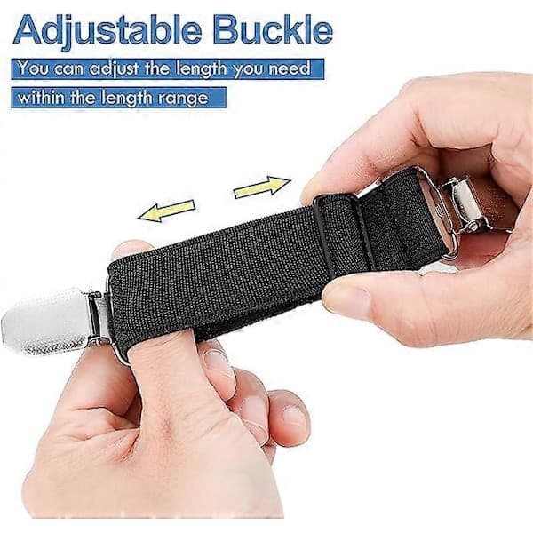 6 stk justerbart elastisk midjebelte Bukser Midjestrammer Bukser Elastisk belteklips Kvinner Menn Ryggspenne [Db]