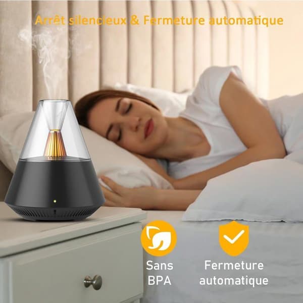 Elektrisk eterisk oljediffuser, aromaterapi oljediffuser med fjernkontroll, automatisk avslåing, 7 LED-lys