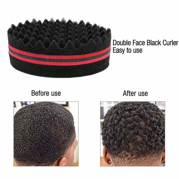 Svamp Hårborste, 2-pack Curl Sponge Magic Twist, Wave Barber Hårborste Svamp, Afro Curl Svamp, Dread Locking