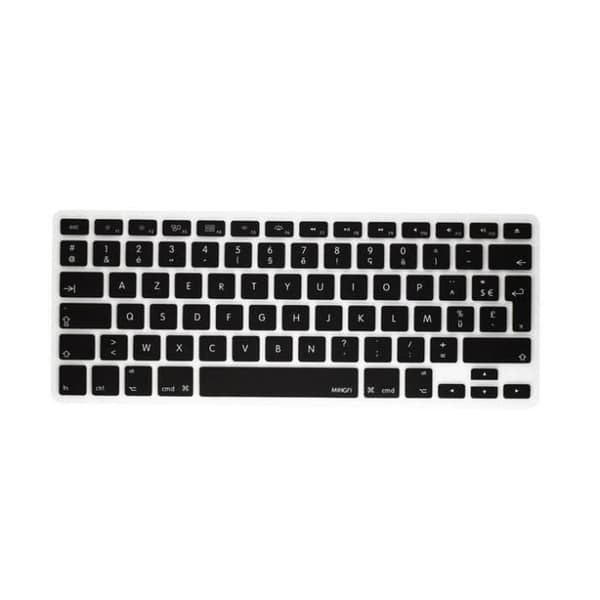 Musta ranskalainen (AZERTY) näppäimistön suojakotelo