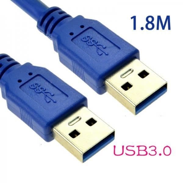 SuperSpeed USB 3.0 Typ A Hane till Hane Blå 1.8M Förlängningsdatakabel 5Gbps
