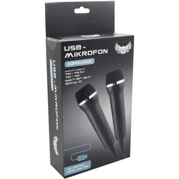 SK 2-pack USB-mikrofon för Playstation PS5 PS4 PS3 / Xbox One/Nintendo Wii U Switch/PC // Universal USB-mikrofon för karaoke