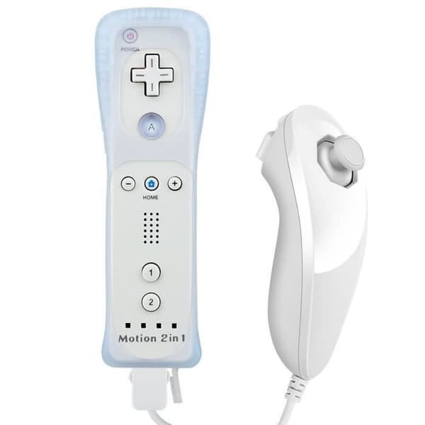 Kontroller - Nintendo - Wii - 2X Fjernkontroller - Nunchuck - Motion Plus-kompatibel