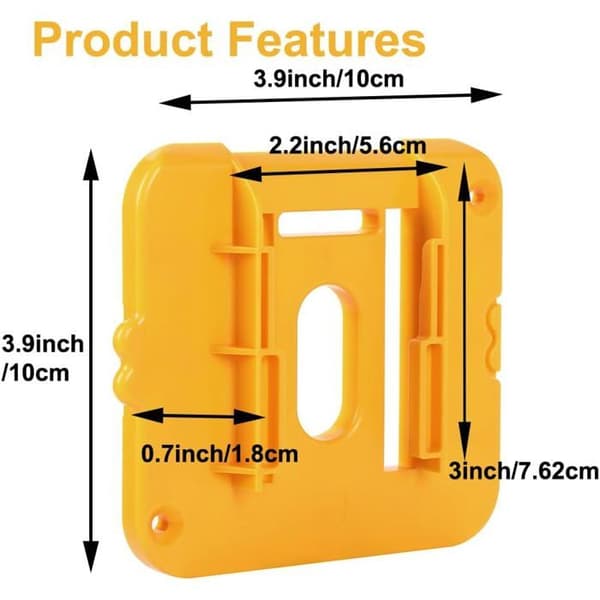 Sett med 5 batteriholdere for Dewalt 20V-batterier, kompatible med modellene DCB200, DCB201, DCB202, DCB203, DCB204