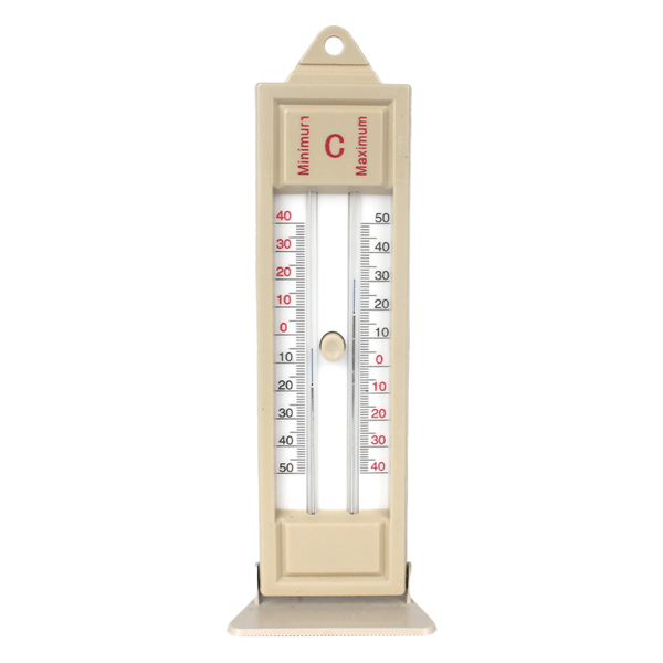 [LCS] Analog maksimum-minimum termometer, værbestandig, for drivhus