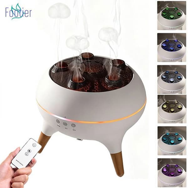 Manetformad aromdiffuser med luftfuktare - Skrivbordsaromdiffuser - Oljediffuser