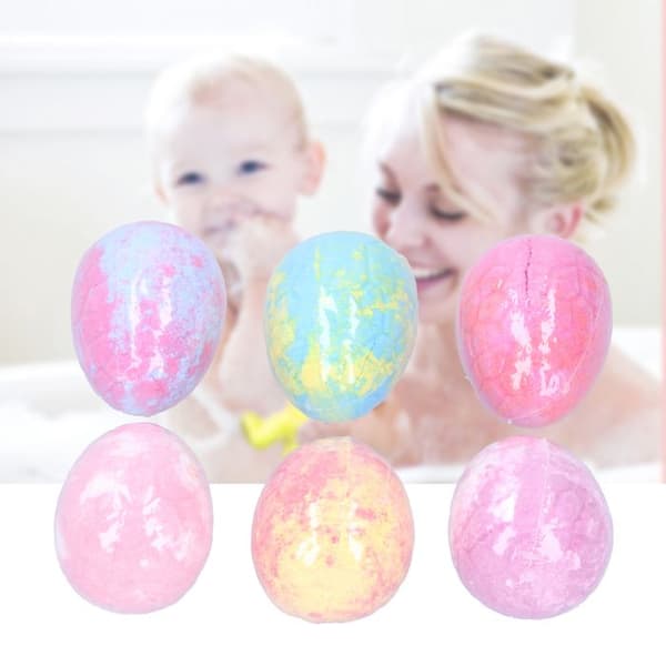 6-delars dinosauriebadäggset – Aromatiskt bubbelbad – Blå presentförpackning
