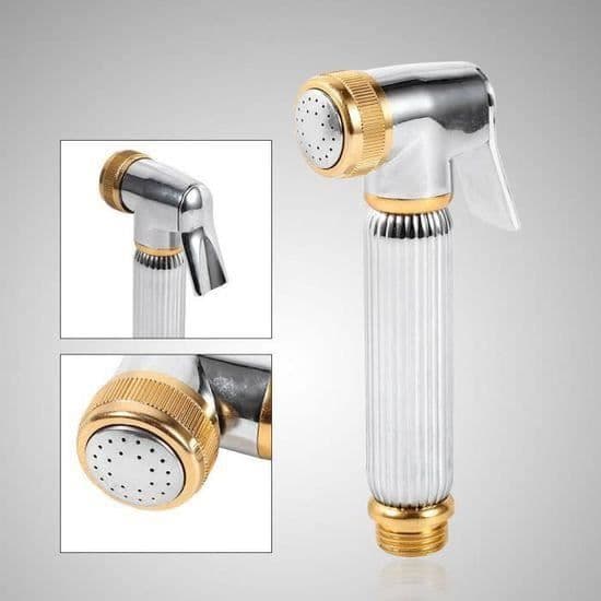 Håndsprøyte for badekar og toalett - Forkrommet messing - 1/2\" tilkobling